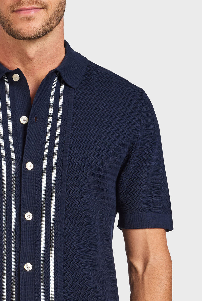 Ross Stripe Knit SS Shirt