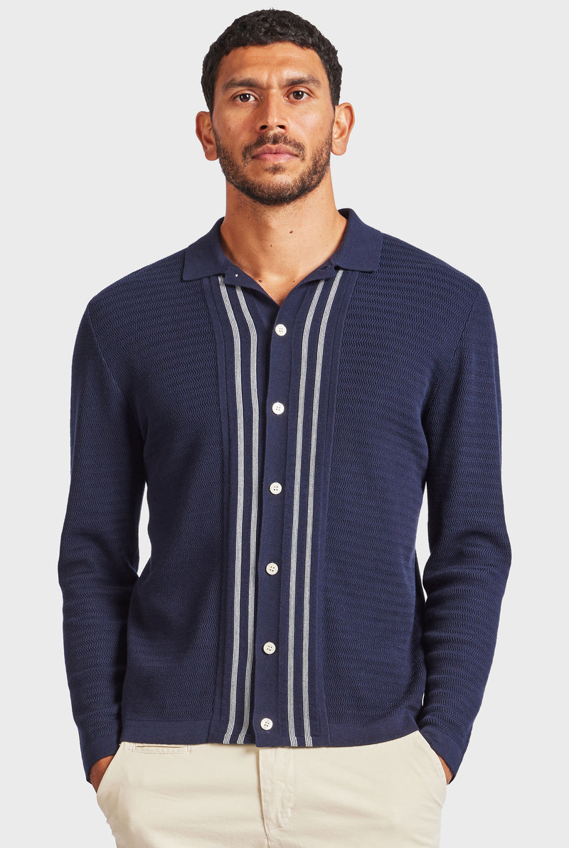 Ross Stripe LS Knit Shirt