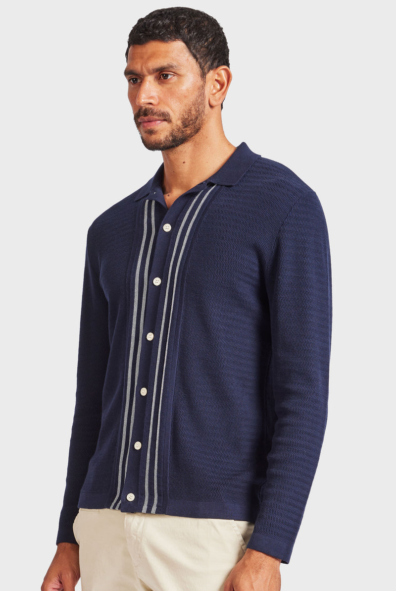 Ross Stripe LS Knit Shirt