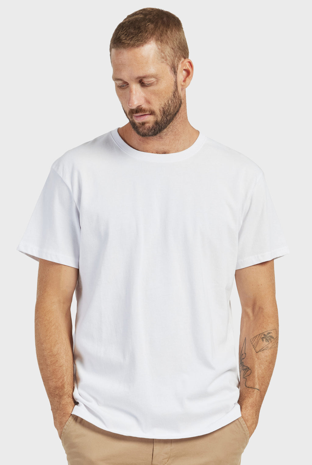 Roth Tee in White Academy Brand