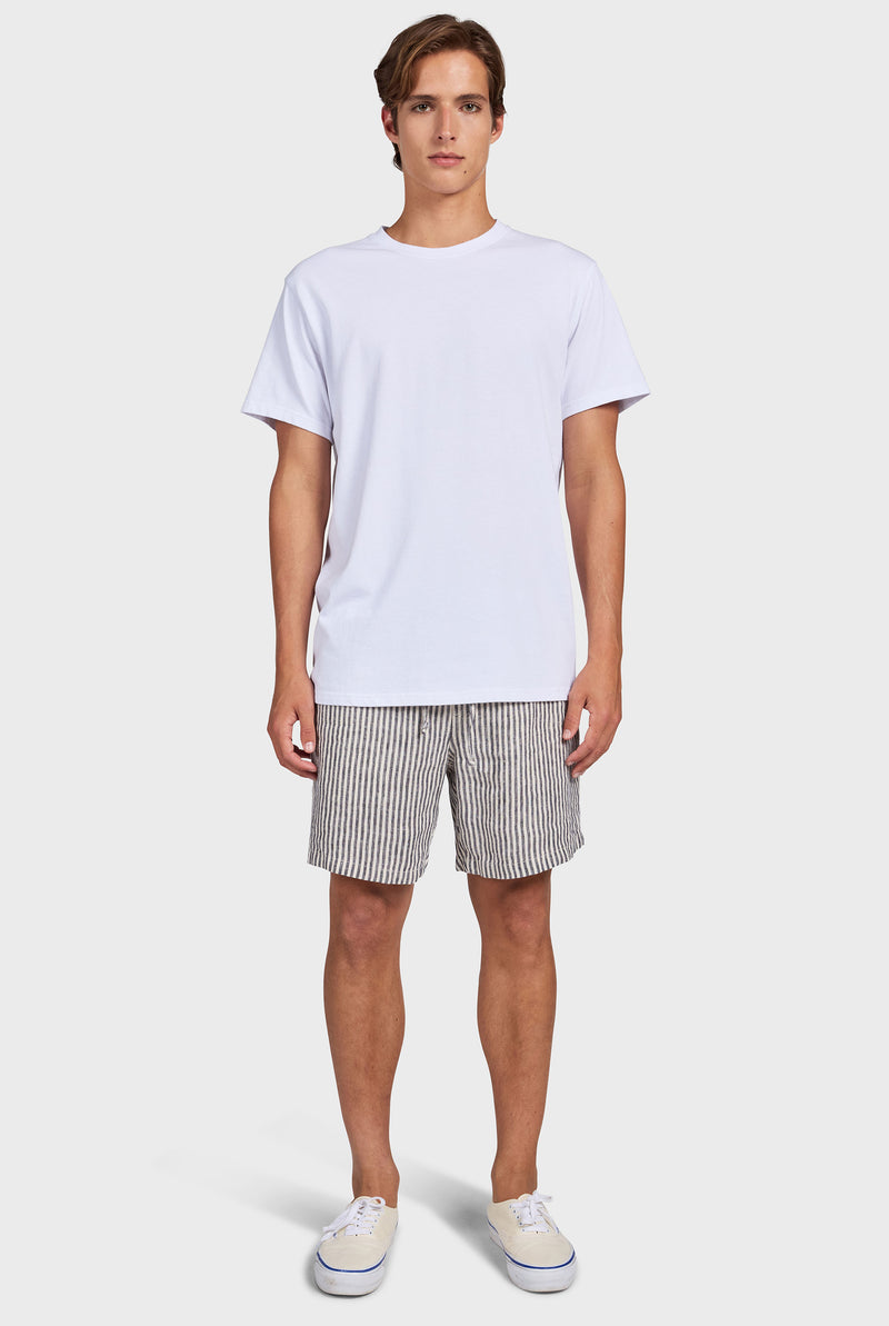 Stripe Riviera Linen Short