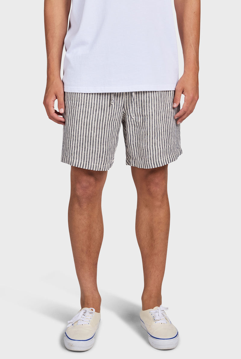 Stripe Riviera Linen Short