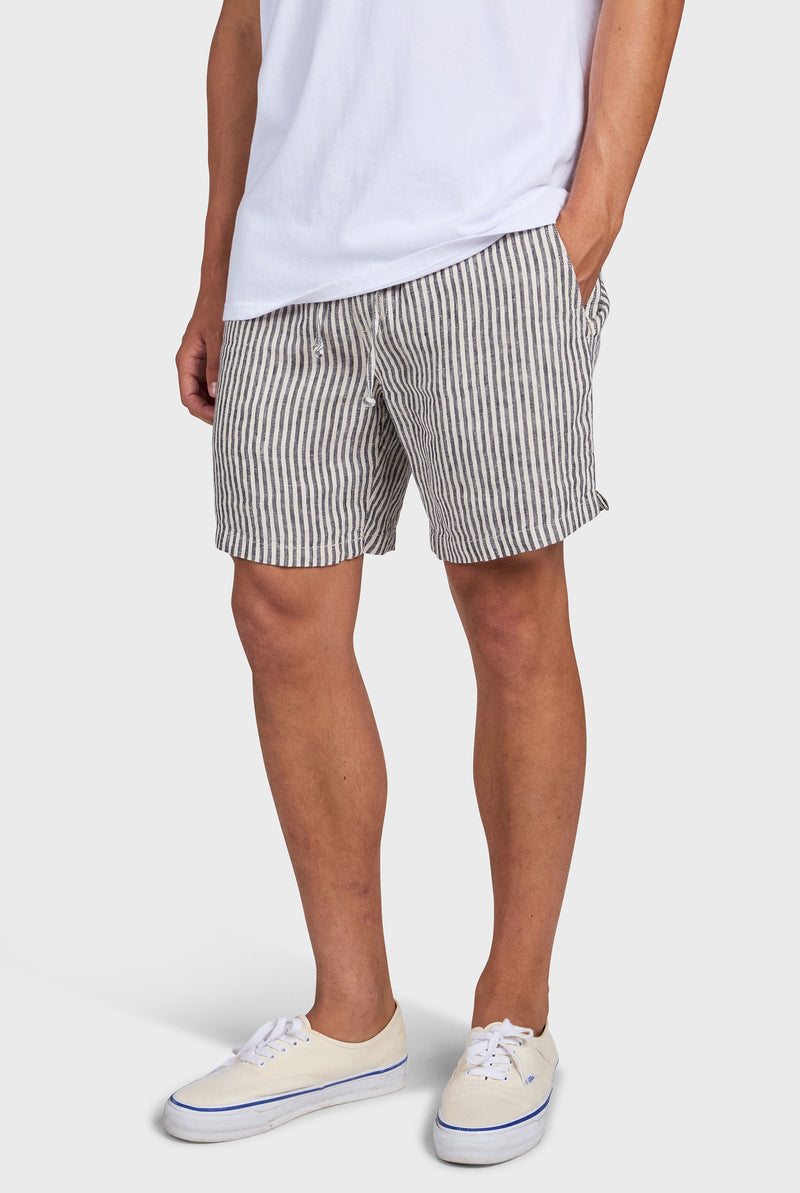 Stripe Riviera Linen Short