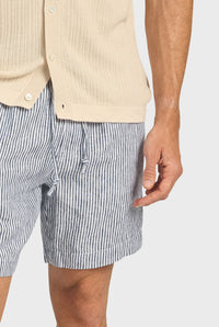 Stripe Riviera Linen Short