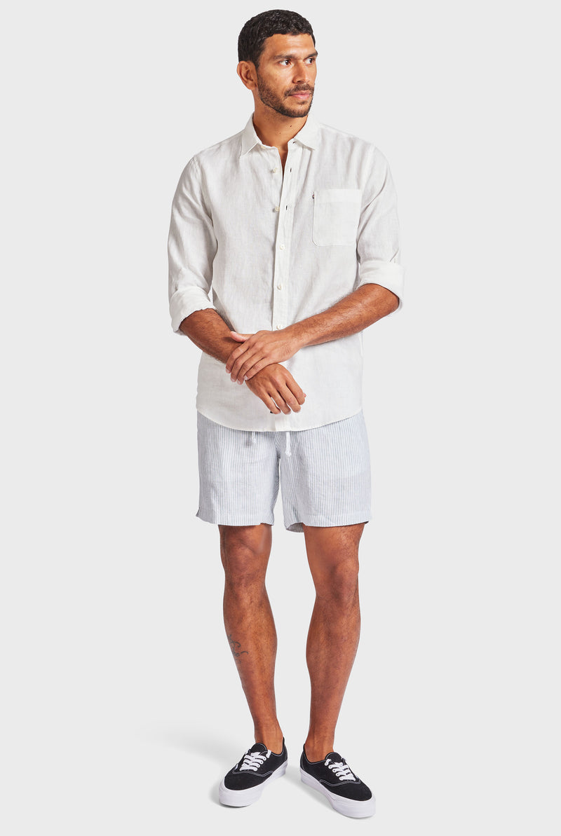 Stripe Riviera Linen Short