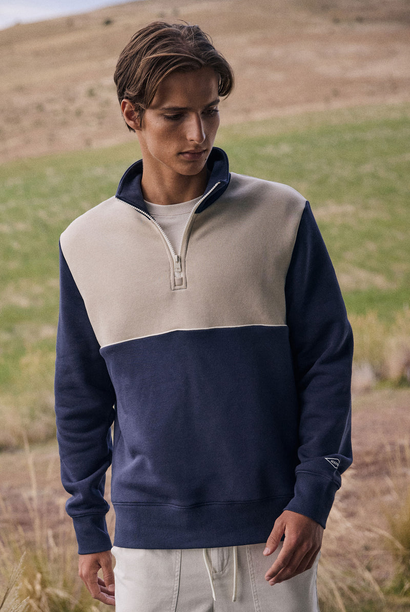 Academy Spliced 1/4 Zip Sweat
