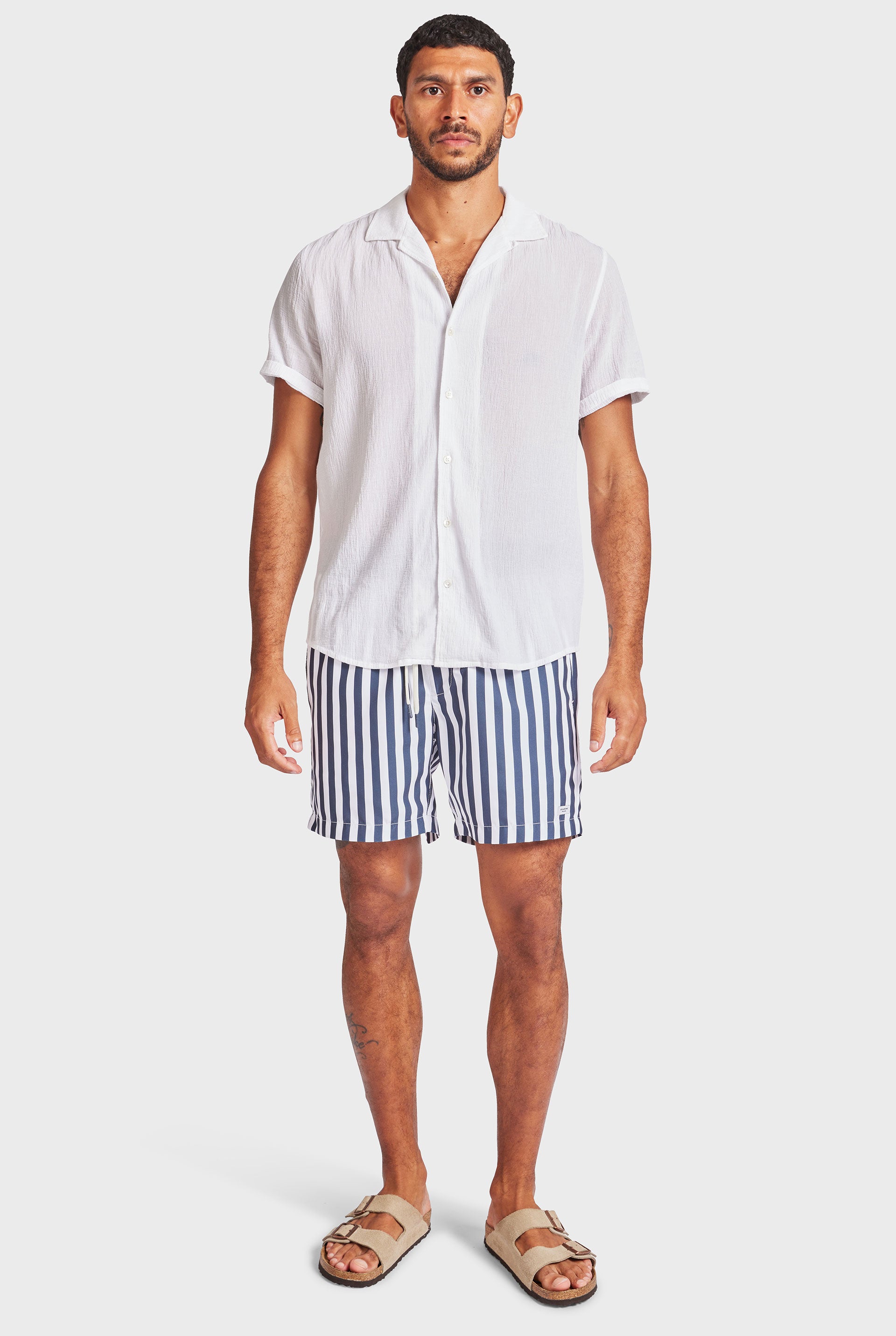 Teamster Stripe Boardy in Navy Academy Brand