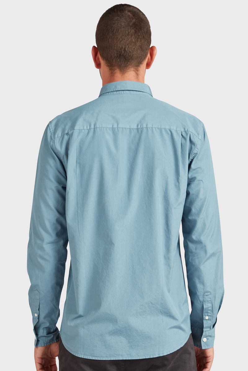 Frank Poplin Shirt in Horizon blue | Academy Brand