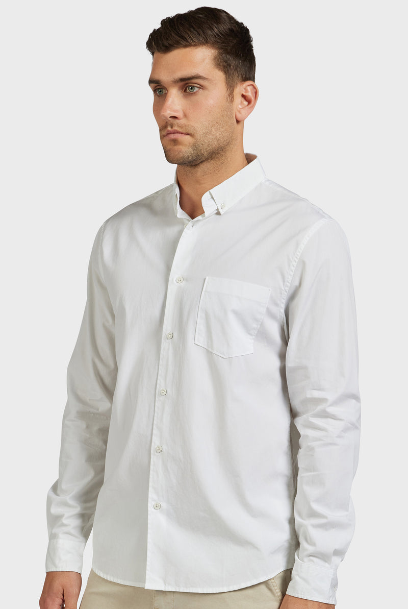 Frank Poplin Shirt in White