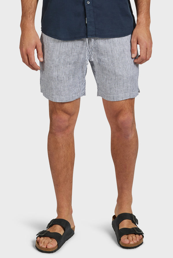 Stripe Riviera Linen Short
