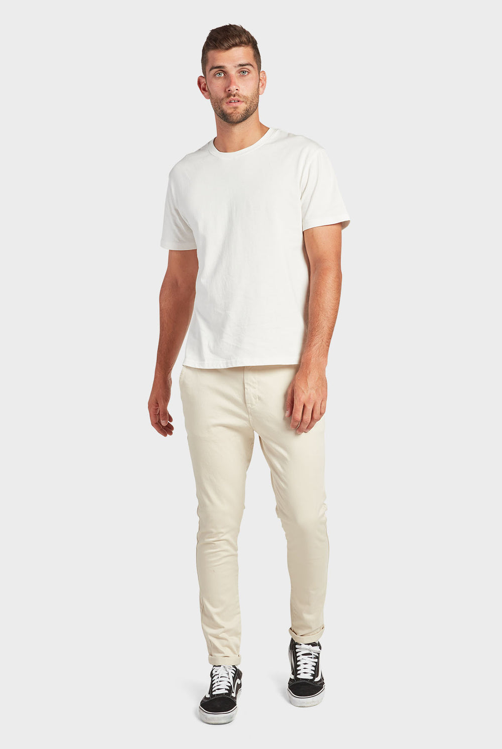 レディース 福袋 (セール) -ファッション通販 Skinny Men's Stretch Brand Academy | Oatmeal in Chino Clothing