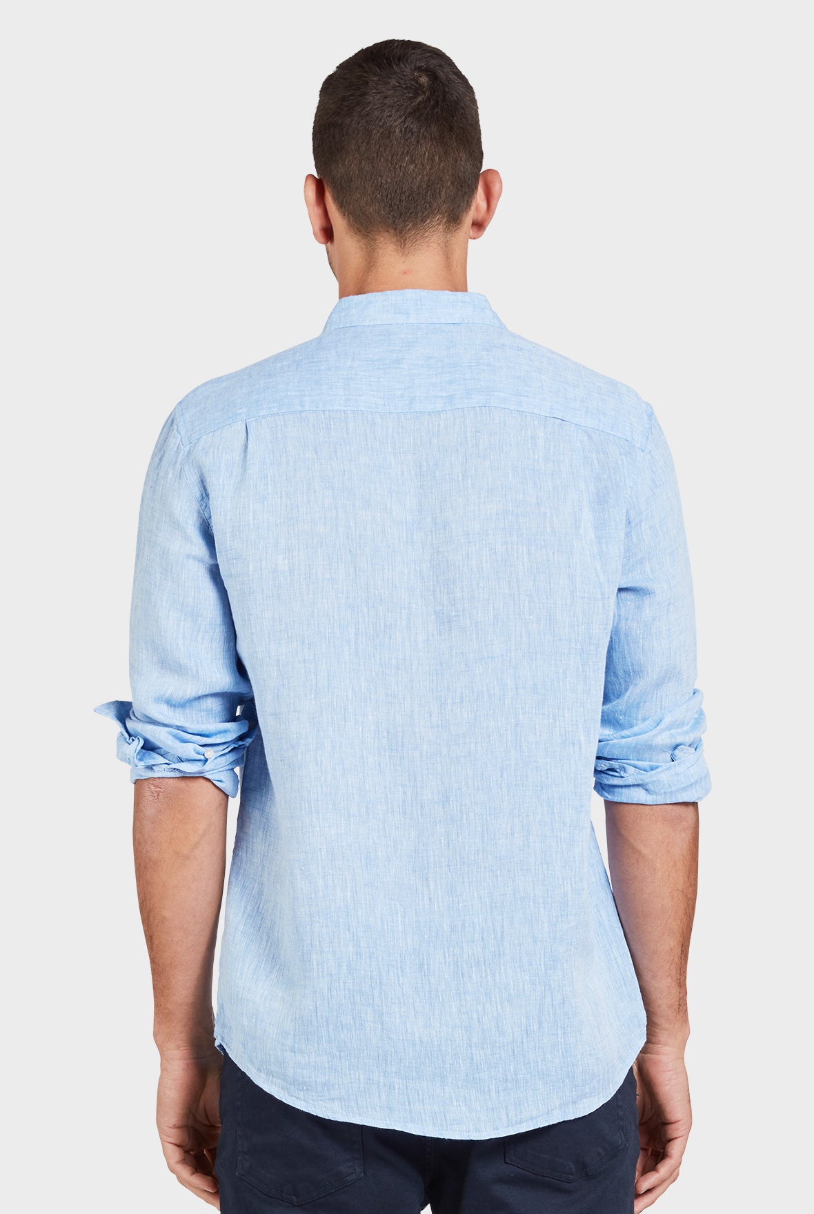 Hampton Linen Shirt in Chambray | Academy Brand